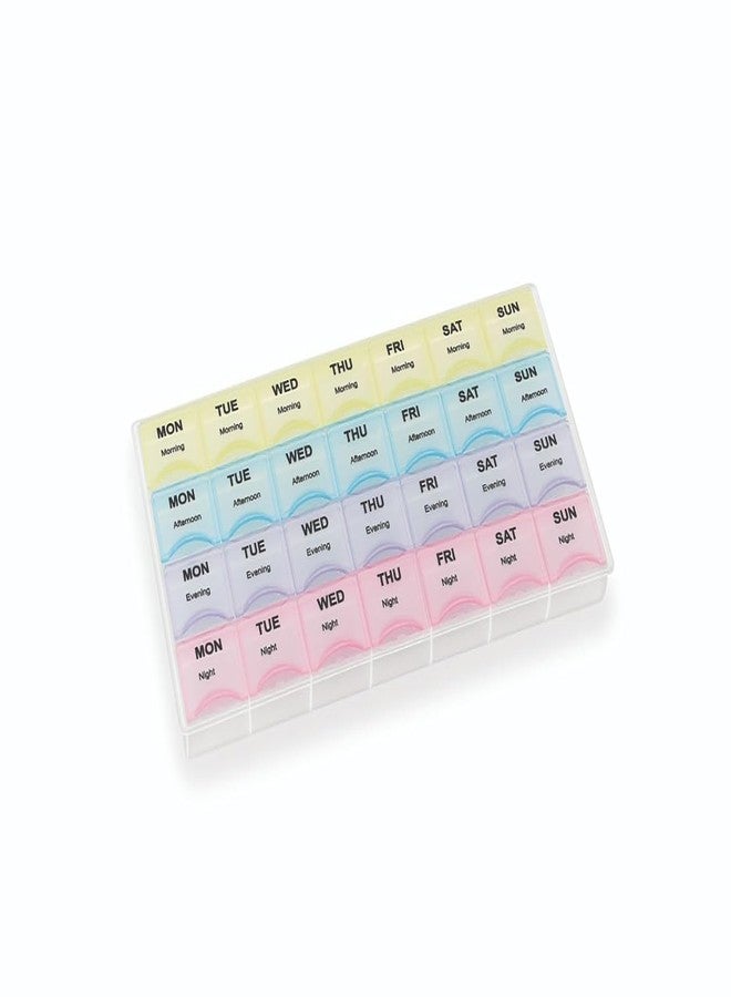 FASHRAMP Weekly Pill Organizer Box | 7-Day Multi-Compartment Design | PP Material, Pastel Colors | Daily Medicine Storage for Vitamins, Supplements & Pills (2 Line) - Image 4